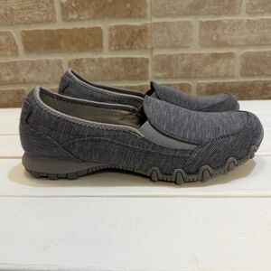 Skechers Women's Bikers-Lounger Slip-On Loafer, Charcoal size 9.5